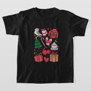 T-shirt Filles de vacances Costume mignon Drôle Noël