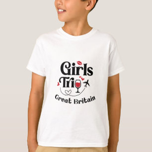 T-shirt Filles de vin mignonnes voyage Grande-Bretagne vac