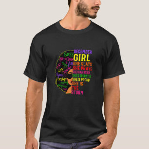 T-shirt Filles Décembre Fille Elle Étouffe & prie Décembre