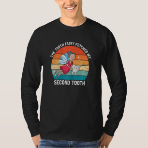 T-shirt Filles Dents Fée Fetée Mes Deuxième Dents Dentaire