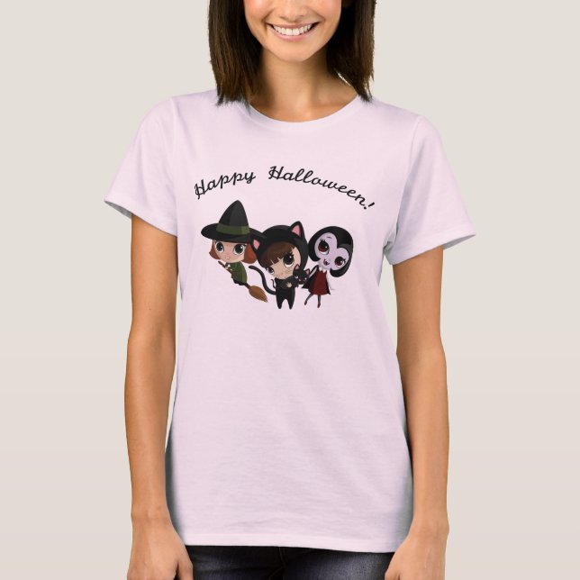 T-shirt Filles d'Halloween (Devant)