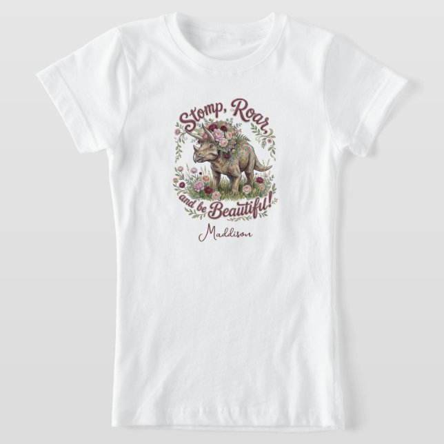 T-Shirt Filles Dinosaure  (Poser)