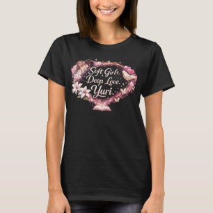 T-shirt Filles douces. Amour profond. Yuri. Anime GL rom