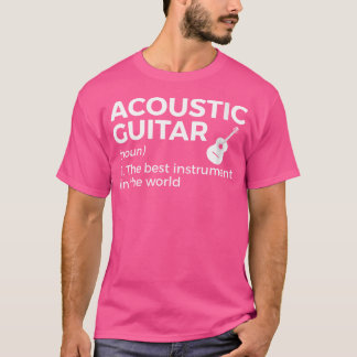 T-shirt Filles Drôle Acoustique Définition De Guitare Pour