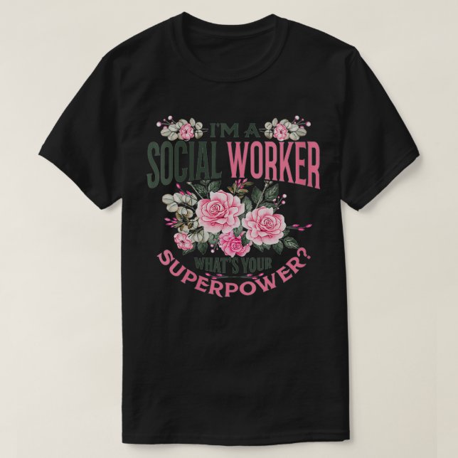 T-shirt Filles Drôle Je suis une travailleuse sociale ce q (Design devant)