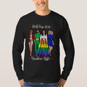 T-shirt Filles Drôle Voyage Lgbtq Vacation Gay Femme Lesbi