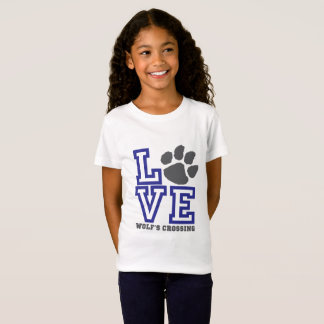 T-Shirt Filles du croisement du loup d'AMOUR