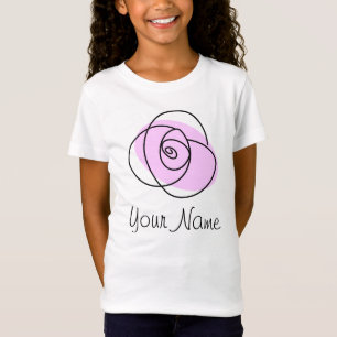 T-shirt "Filles" du rose Lilac
