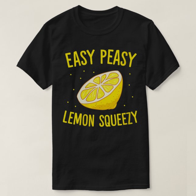 T-shirt Filles Easy Peasy Lemon Squeezy Funny Lemon Summer (Design devant)