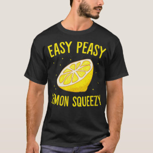 T-shirt Filles Easy Peasy Lemon Squeezy Funny Lemon Summer