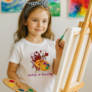 T-Shirt Filles Éclaboussures de Peinture
