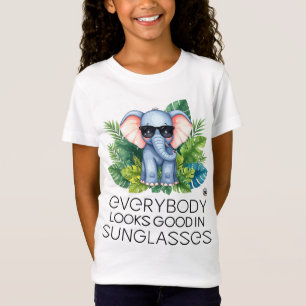 T-shirt Filles Éléphant Bébé Mignon – Éco-Humour