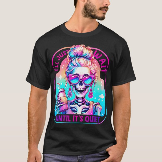 T-shirt Filles Enseignante D'Halloween Je Vais Attendre Ju (Devant)