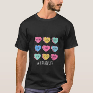 T-shirt Filles Enseignante Valentines Jour Conversation Ca