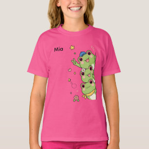 T-shirt Filles Esthétique Grenouilles Mignonnes