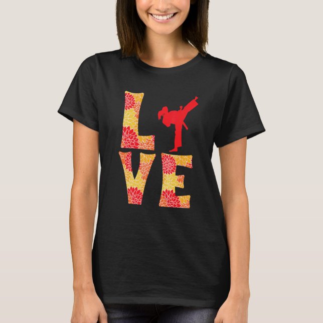 T-shirt Filles et femmes classiques de karaté Amour (Devant)