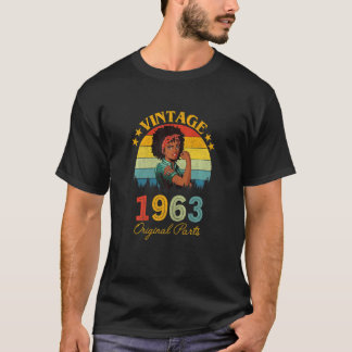 T-shirt Filles Fabriquées en 1963 Vintage 60 ans 60e anniv