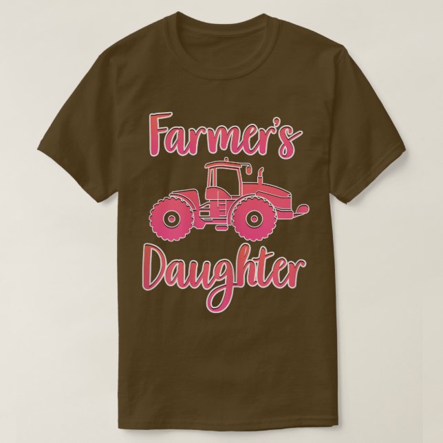 T-shirt Filles Farmer's Fille Agricole Fille Tracteur Love (Design devant)