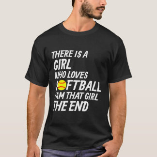T-shirt Filles Fastpitch Player Funny Softball