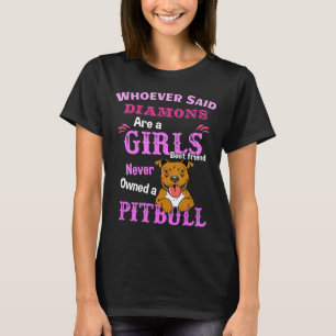 T-shirt Filles Femme Meilleur Ami Pitbull Pit Bull