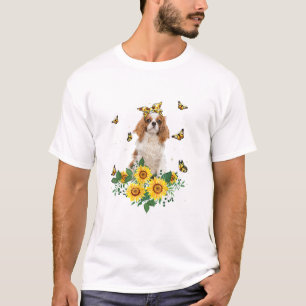 T-shirt Filles Femmes Maman Cavalier King Charles Spaniel 