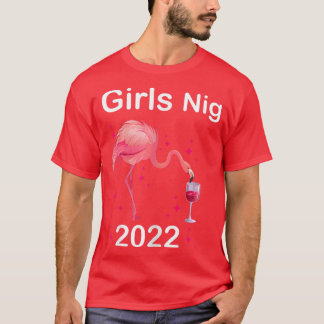 T-shirt Filles femmes nuit 2022 Fête de flamingo dames