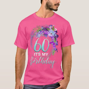 T-shirt Filles Filles 60 C'est mon anniversaire Cool Flora