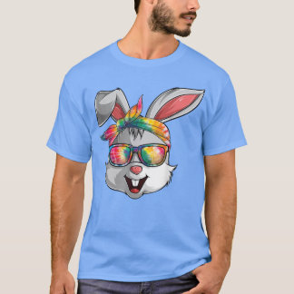 T-shirt Filles Filles Femme Enfants Bunny Visage Tie Tee G