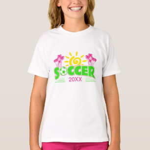 T-shirt Filles Football Sunshine Palm Trees