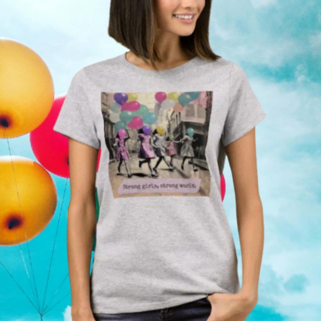 T-shirt Filles fortes Monde fort (Créateur téléchargé)