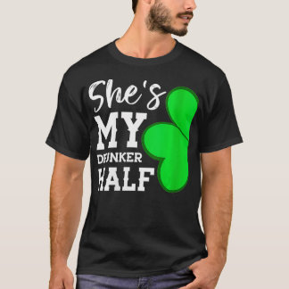 T-shirt Filles Funny St Patricks Day Couple Shamrock Shamr