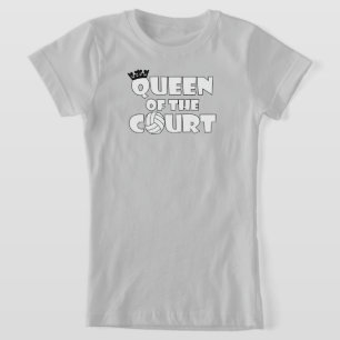 T-Shirt Filles' Funny Volleyball Reine de la Cour mignonne