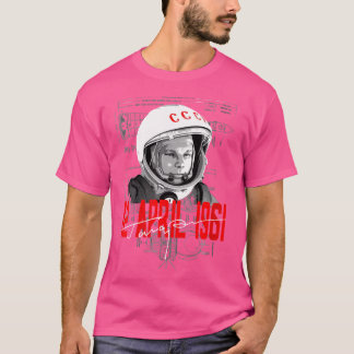 T-shirt Filles Gagarine Cosmonautique 60E Anniversaire S