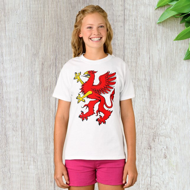 T-shirt filles Griffin rouge (Créateur téléchargé)