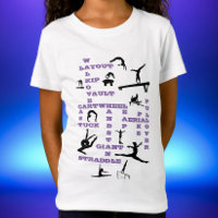 Filles Gymnastique Compétences Purple Crosswords T