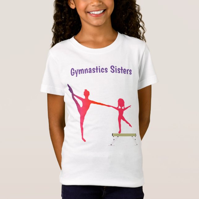 T-Shirt Filles Gymnastique Soeurs (Devant)