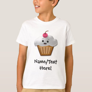 T-shirt Filles heureuses roses mignonnes de petit gâteau