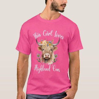 T-shirt Filles Highland Vacances de vache en Écosse Écosse