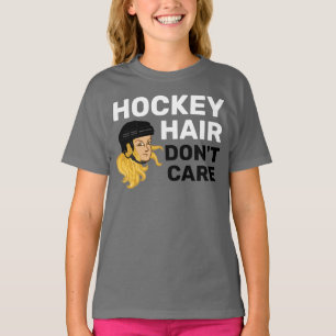 T-shirt Filles Hockey cheveux ne se soucient pas de Blonde