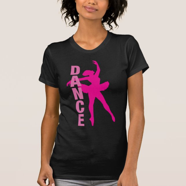 T-shirt Filles Hot rose Ballerina Danse (Devant)