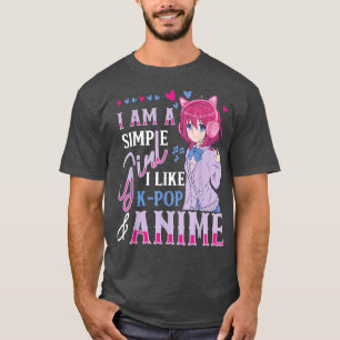 T-shirt Filles I Like K-Pop et Anime Merch Japonais Otaku