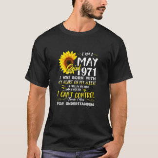 T-shirt Filles I'm A May Girls1971 50E Anniversaire Cadeau