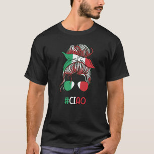 T-shirt Filles italiennes aux chignons désordonnés Italie
