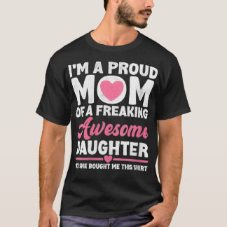 T-shirt Filles Je suis Fier Maman Tee De Fille Daughn Mot