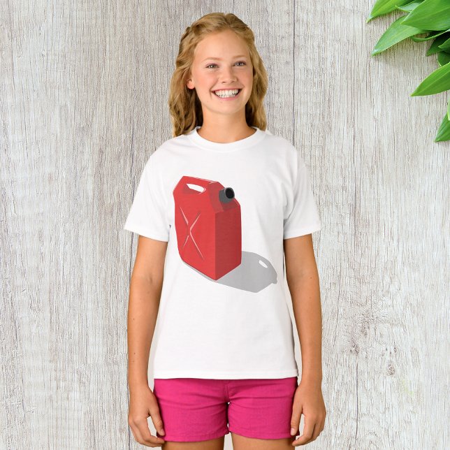 T-shirt filles Jerrican rouge (Créateur téléchargé)