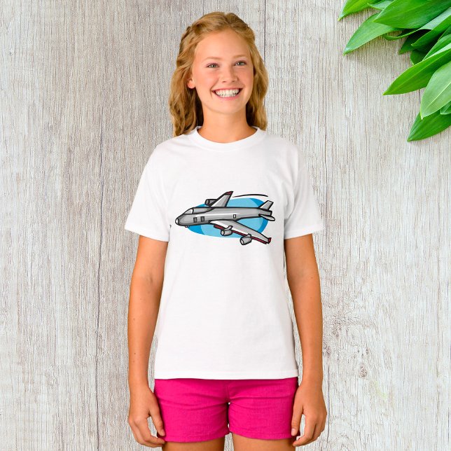 T-shirt filles Jet Plane (Créateur téléchargé)