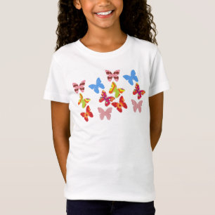 T-Shirt Filles Jolies papillons Tee - shirt