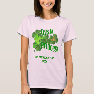 T-shirt Filles Jour de la Saint Patrick Irlandaise Princes