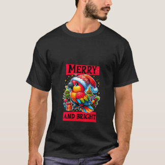 T-shirt Filles Joyeuses et brillantes mignonnes perroquets