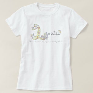 T-shirt Filles L pièce en t nommée de Louise de monogramme
